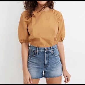 High-Rise Denim Shorts